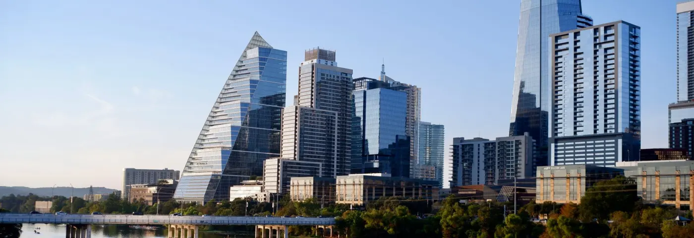 Austin skyline reflected in Lady Bird Lake